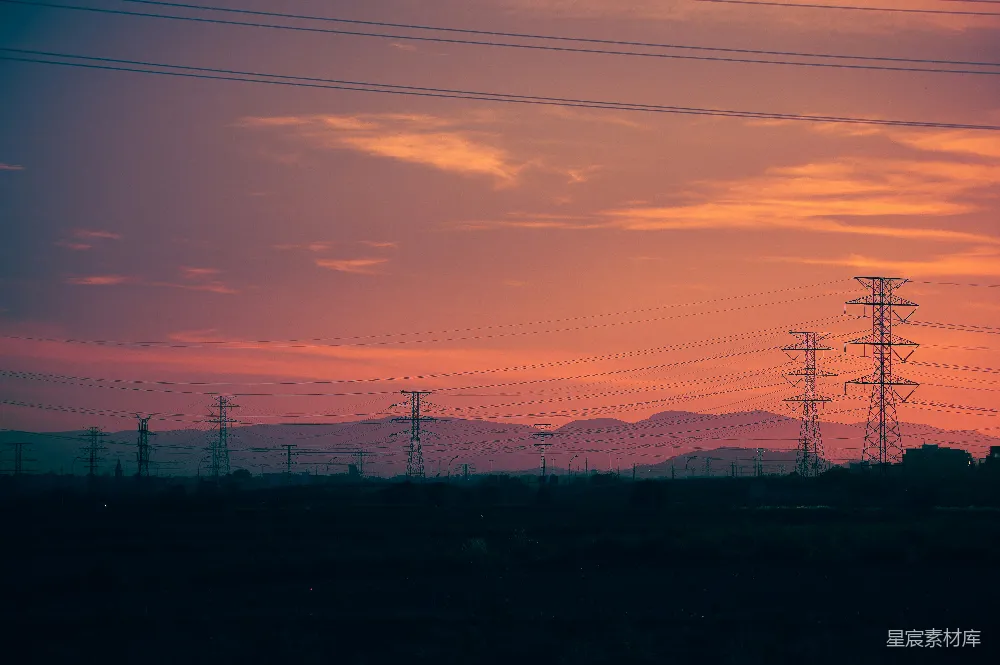 高清摄影 夕阳美景映照着这片土地。