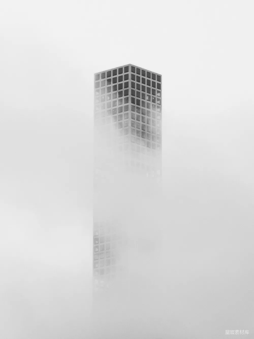 高清摄影 灰色的混凝土建筑下的蓝天