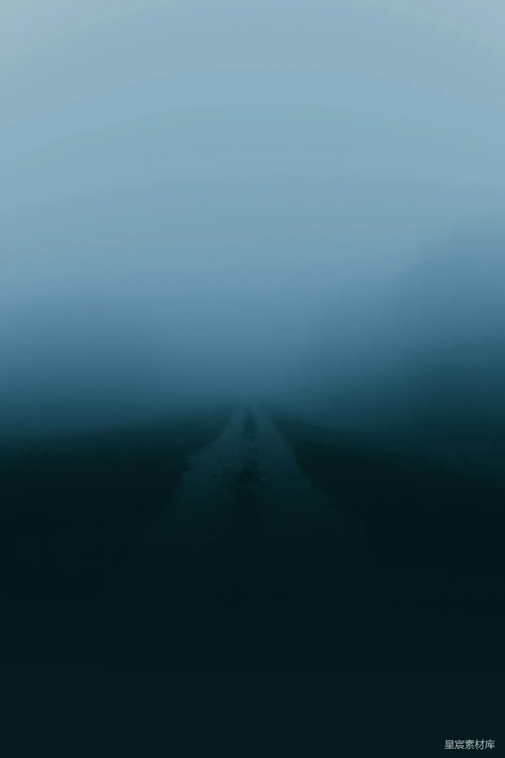 高清摄影 覆盖道路的雾气