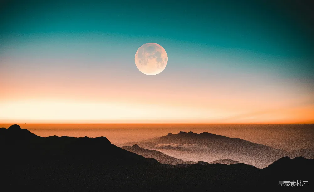 高清摄影 夜间山脉