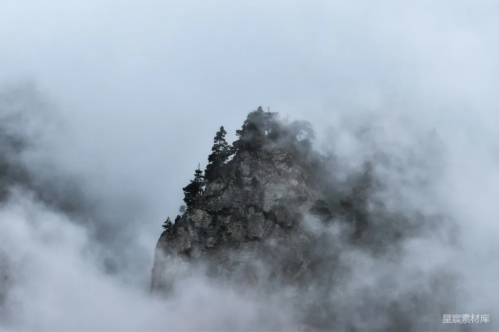 高清摄影 山中云绕