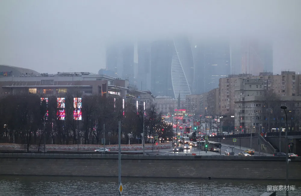 高清摄影 一座有许多高楼的城市景色