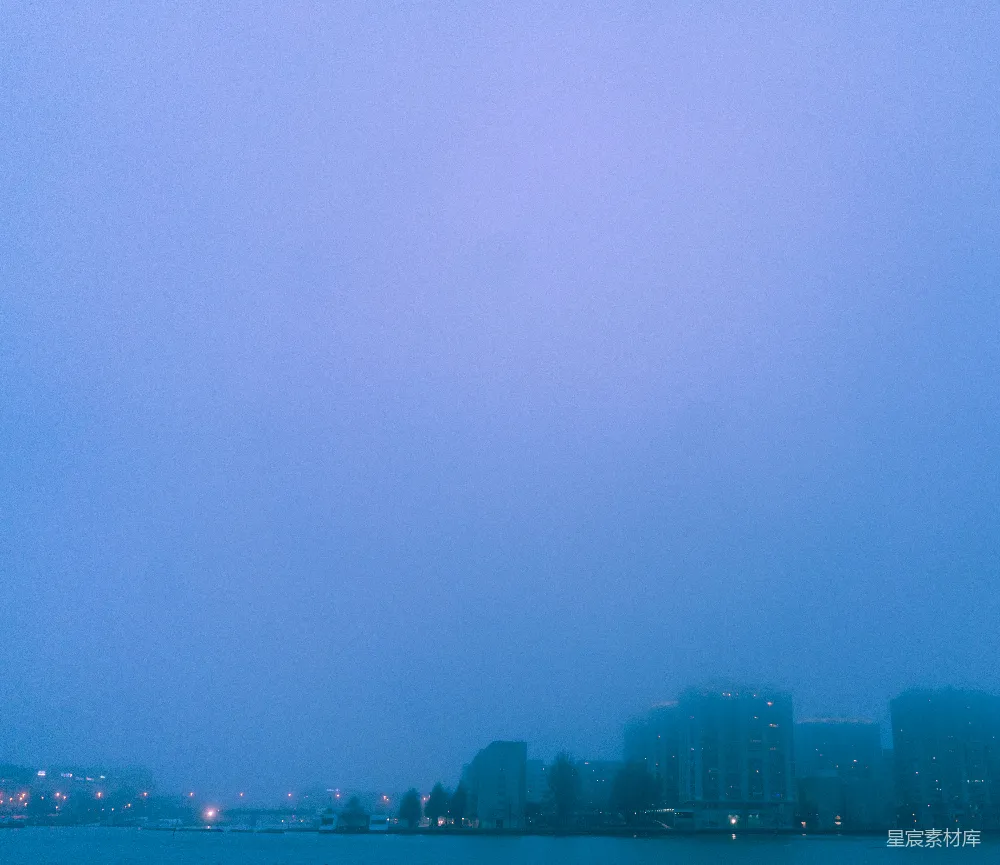高清摄影 夜景中的城市轮廓
