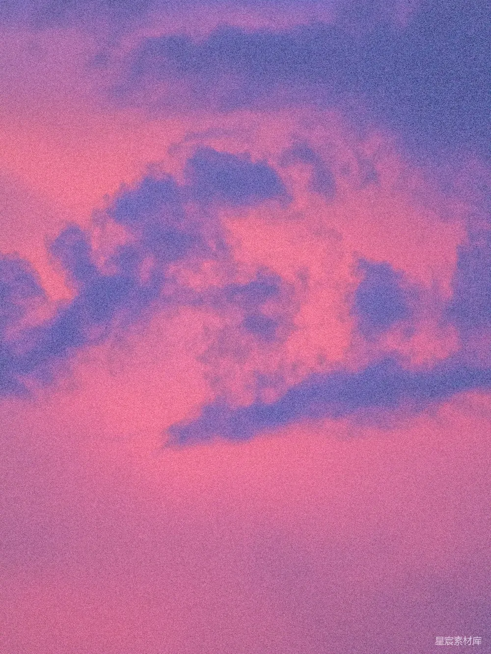 高清摄影 粉色和蓝色的天空