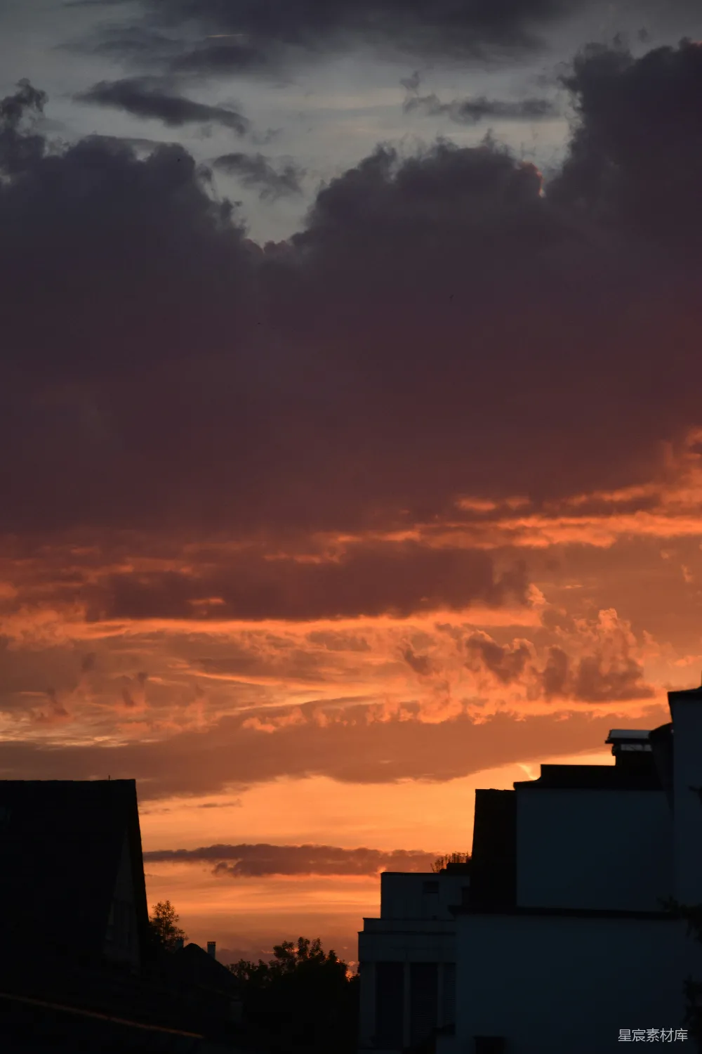 高清摄影 建筑物上的夕阳