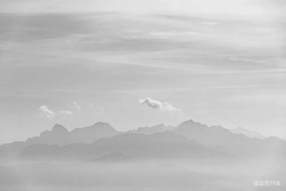 高清摄影 天空中俯瞰山景
