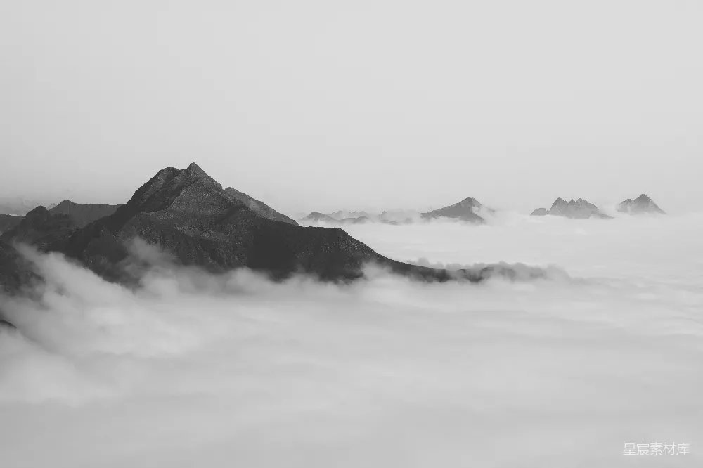 高清摄影 黑岩山脉的白昼景色