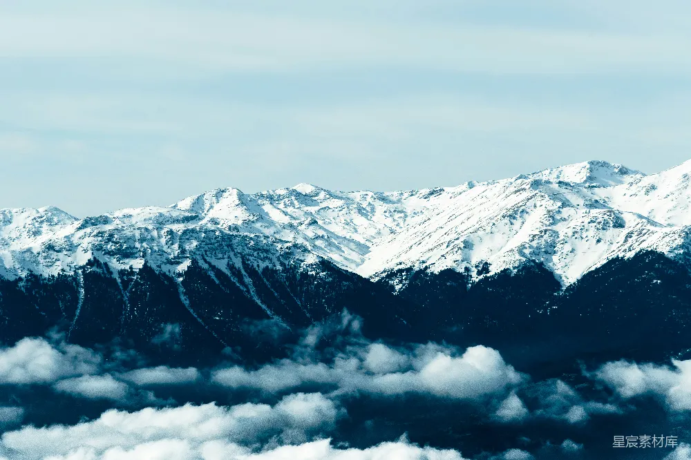 高清摄影 冬天山区的风景摄影