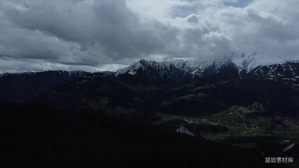 高清摄影 一座雪山山脉