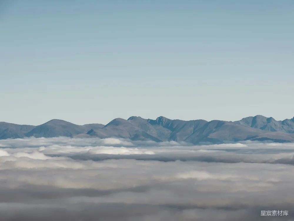 高清摄影 从飞机上看的一片山峦美景