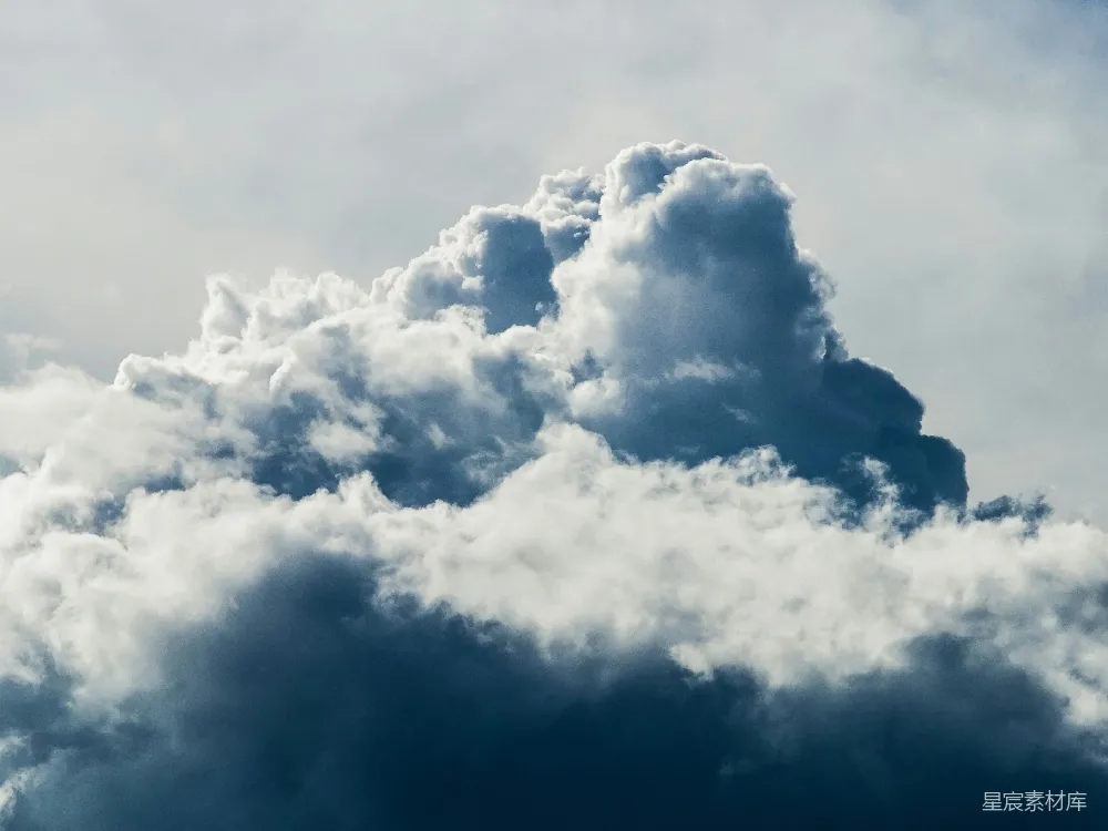 高清摄影 天空中一大片云朵