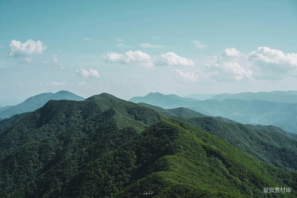 高清摄影 从高处看山的景象