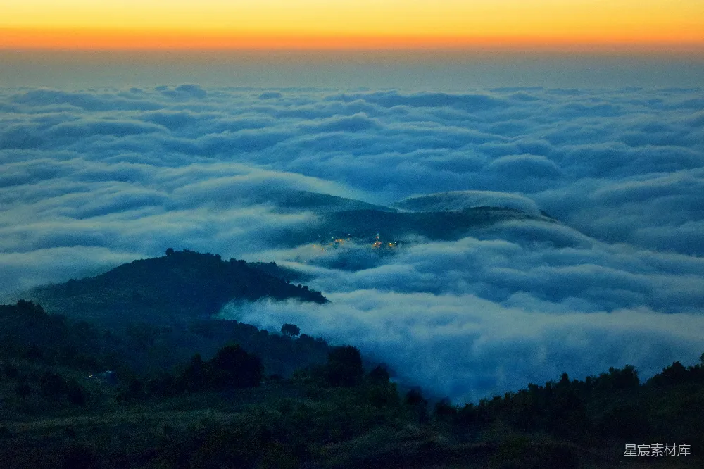 高清摄影 一座山峦的景象
