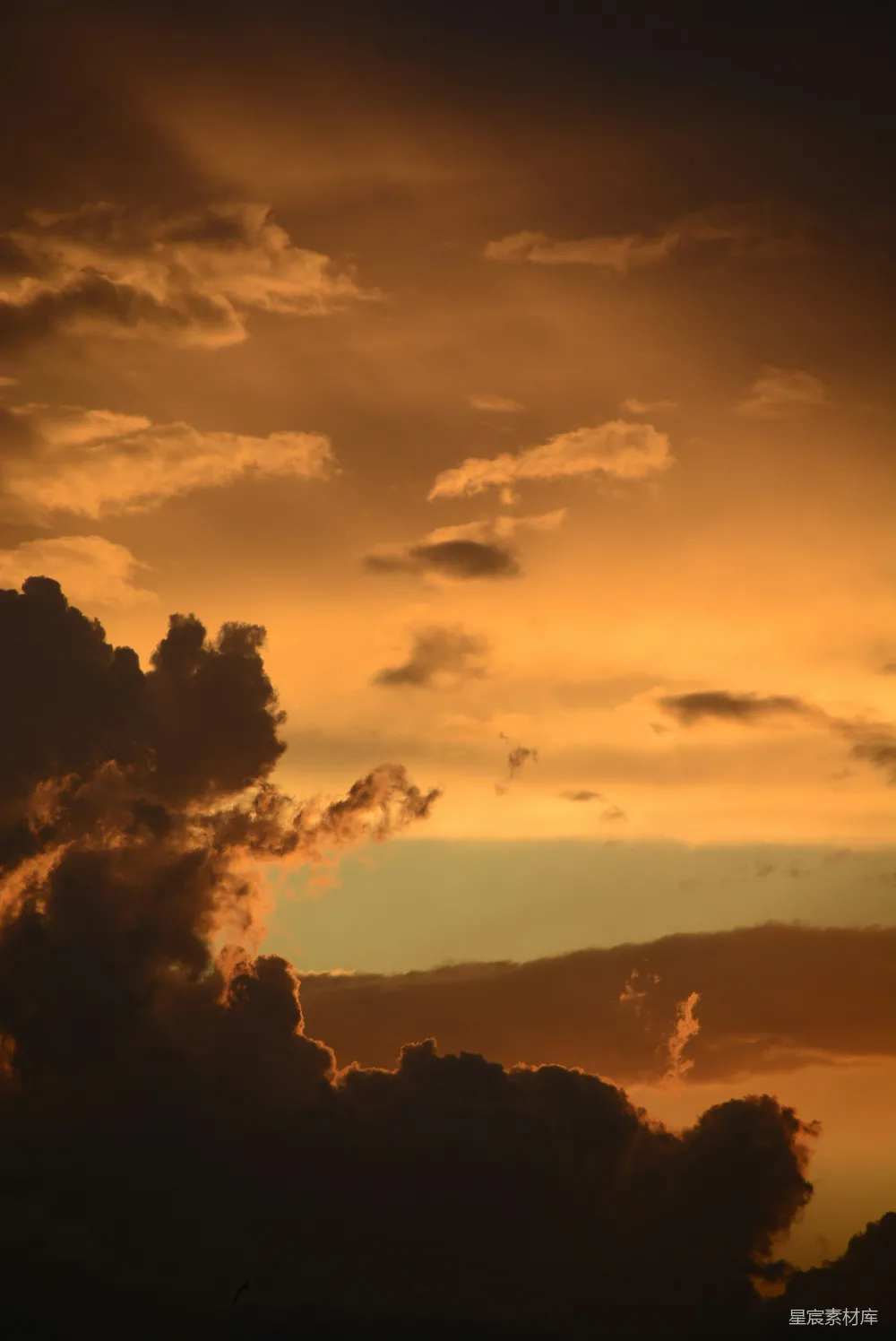 高清摄影 夕阳下飞翔在天空中的飞机