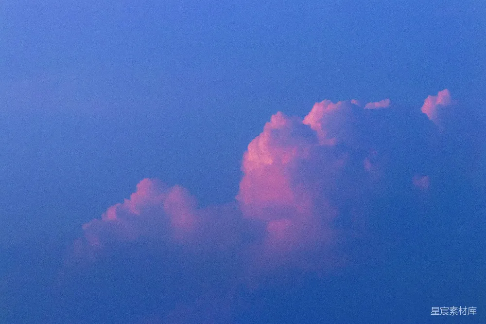 高清摄影 蓝橙色的天空