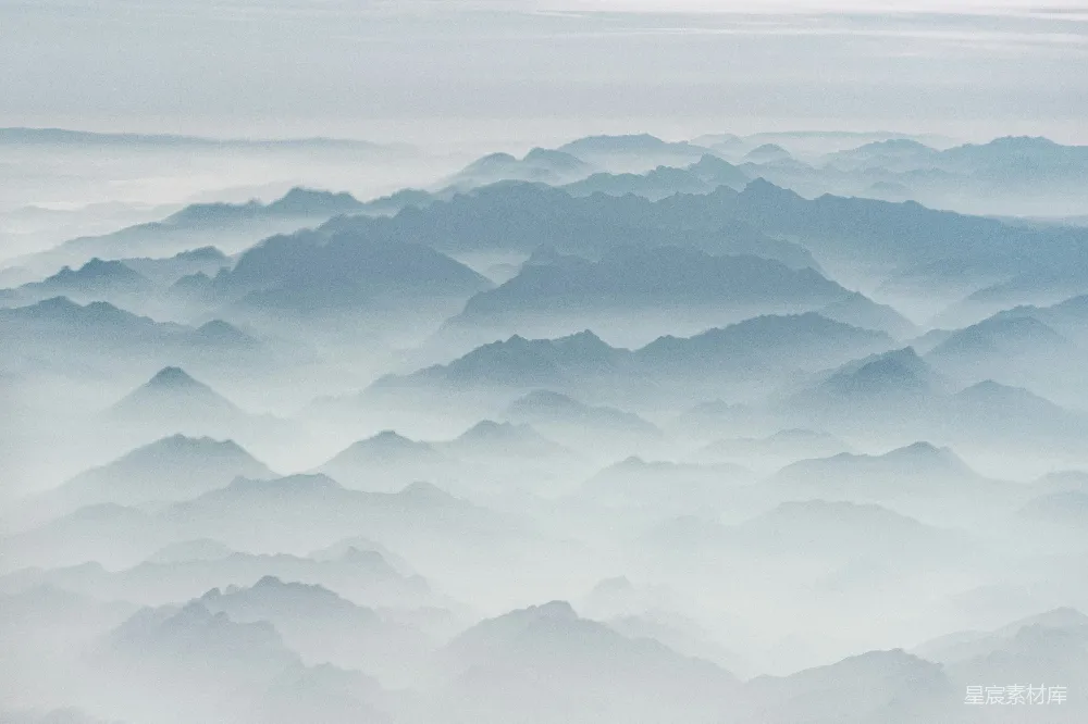 高清摄影 飞机上看山峦美景