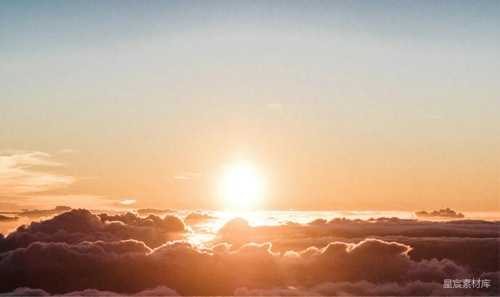 高清摄影 夕阳下的云和日落