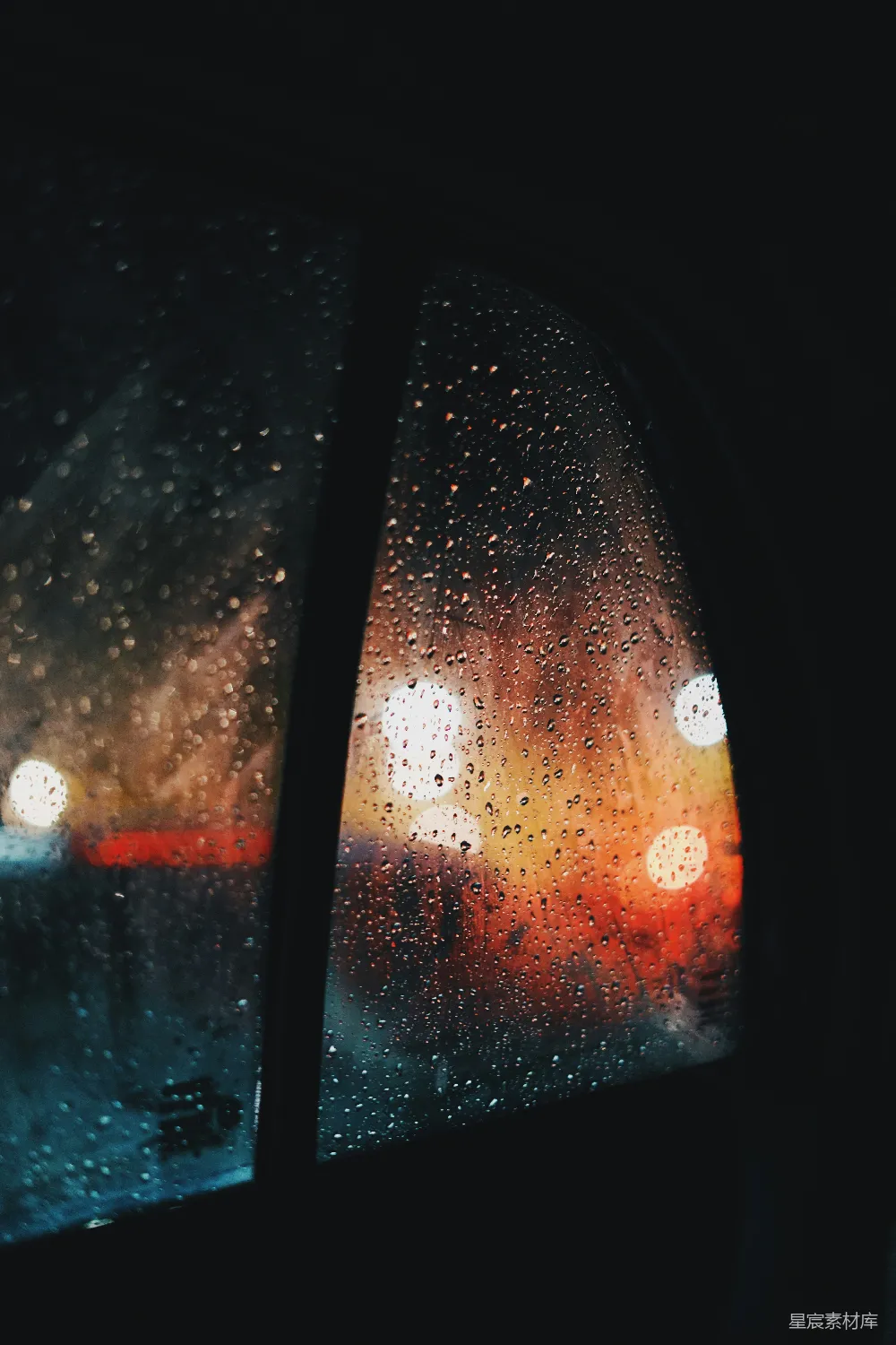 高清摄影 窗上有雨滴