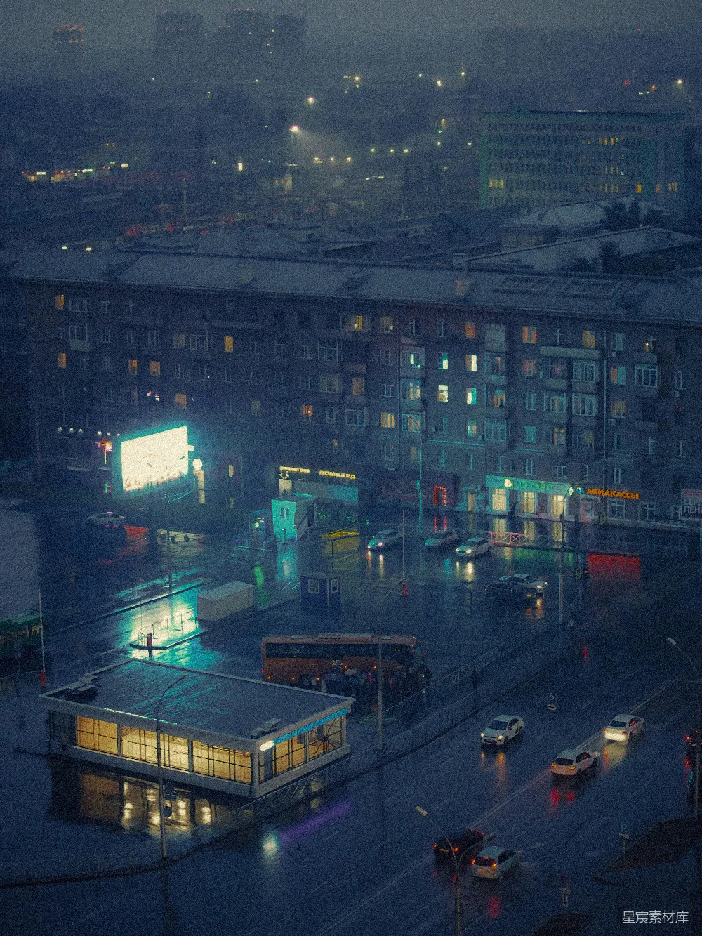 高清摄影 夜晚的城市街道