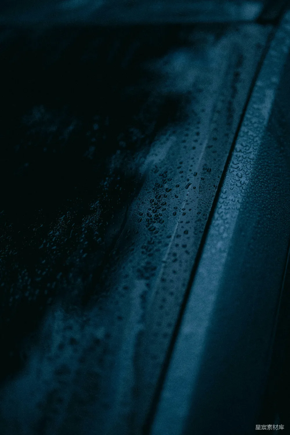 高清摄影 雨中汽车侧面的特写