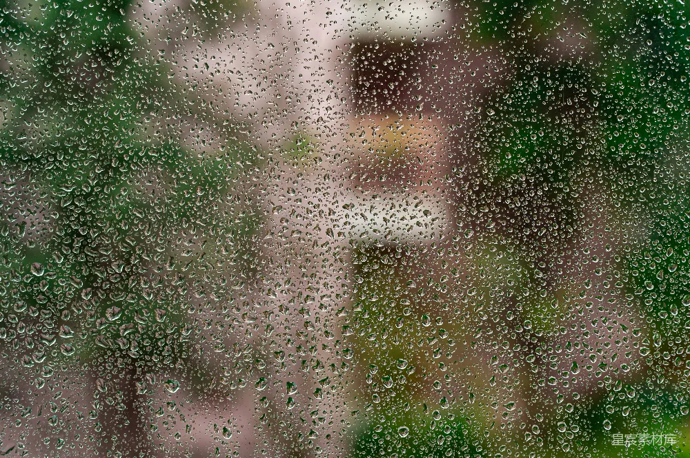 高清摄影 玻璃窗上的雨滴