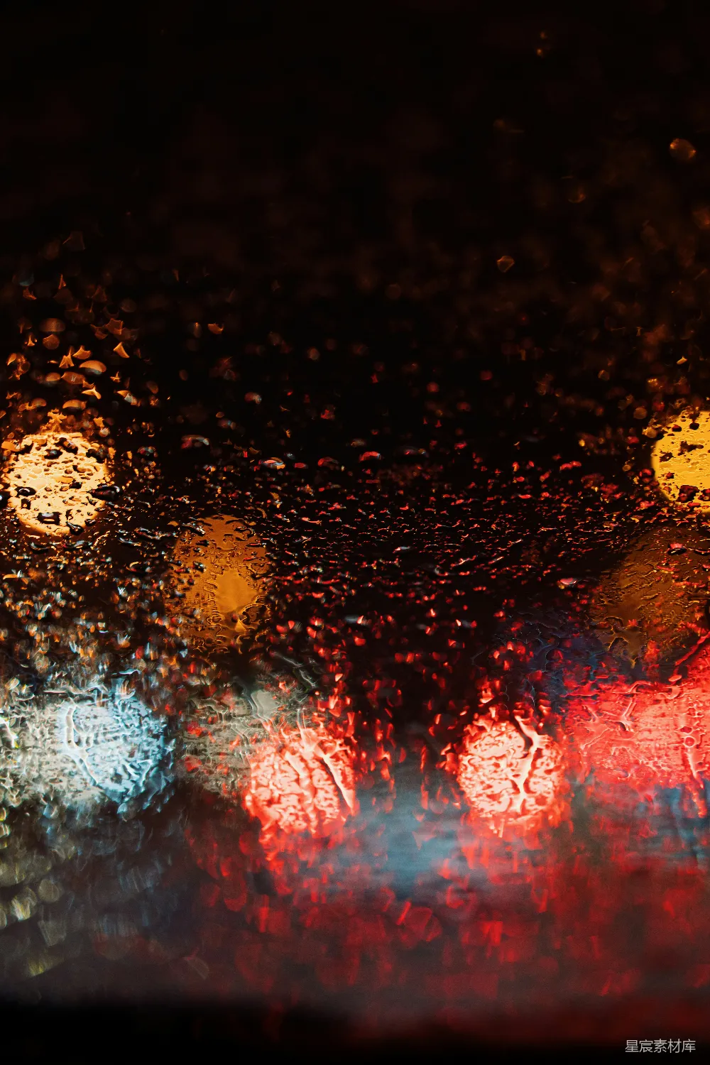 高清摄影 一幅雨淋窗户的特写镜头