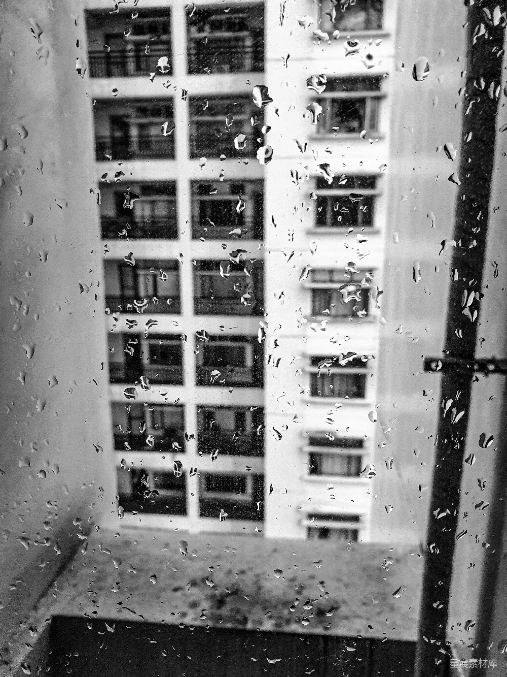 高清摄影 玻璃面板上有水珠