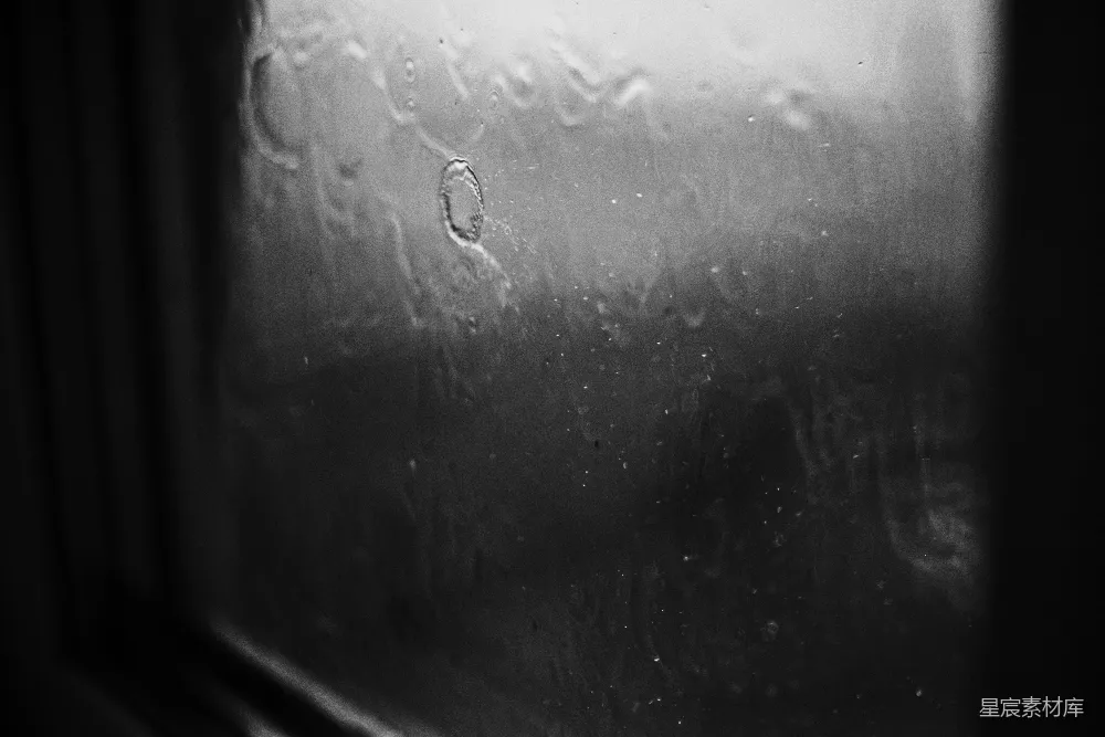 高清摄影 窗户上的雨滴特写