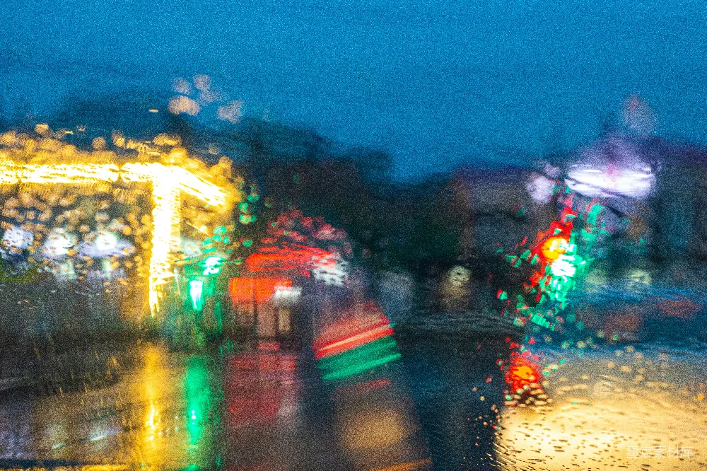高清摄影 夜晚的城市街道
