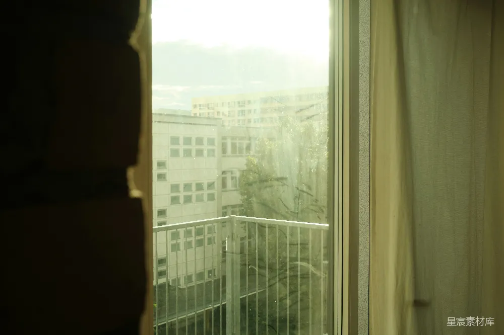 高清摄影 窗口俯瞰的城市景象