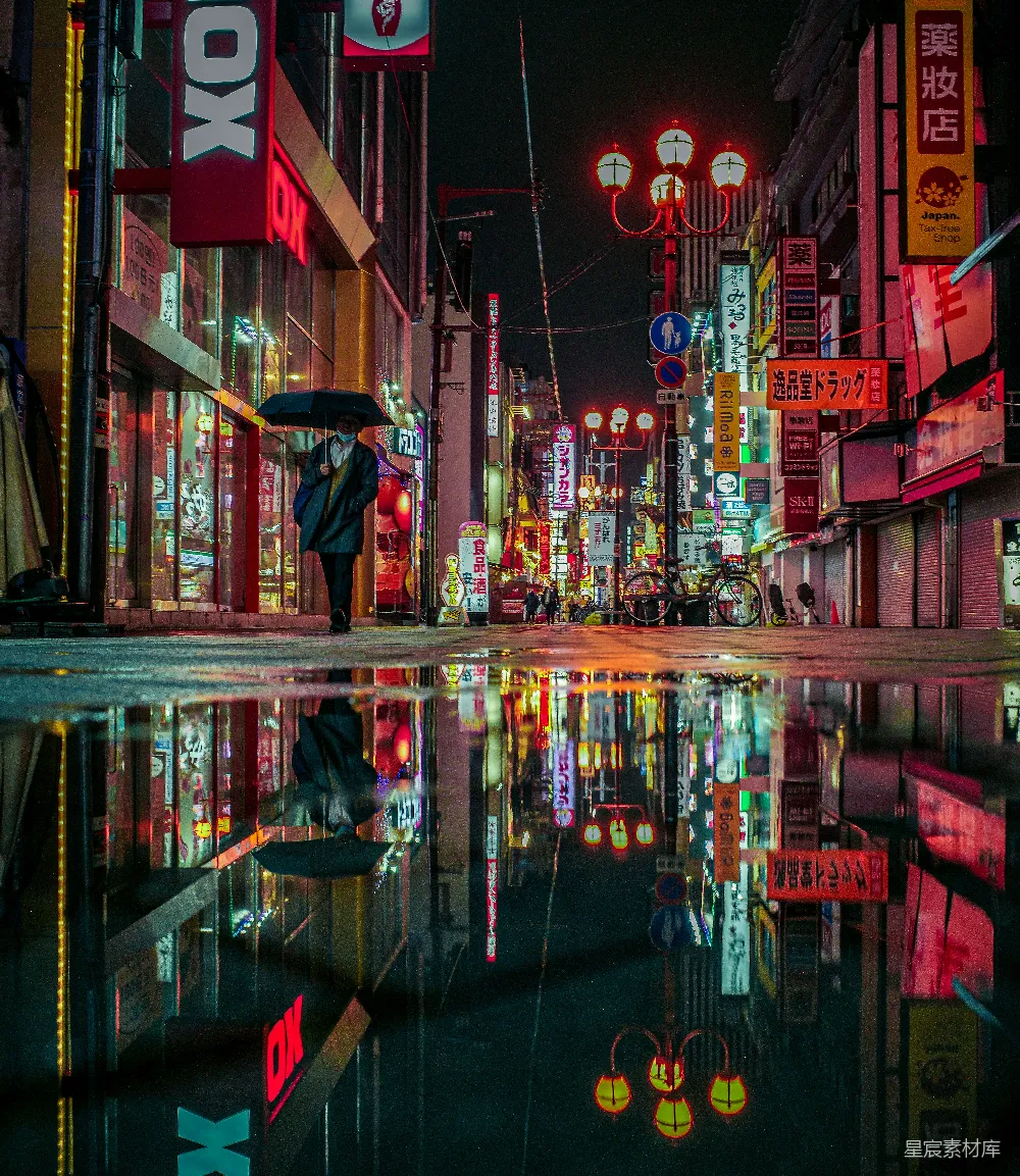高清摄影 夜晚的店面