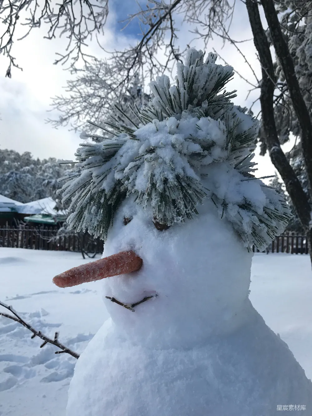 高清摄影 雪人