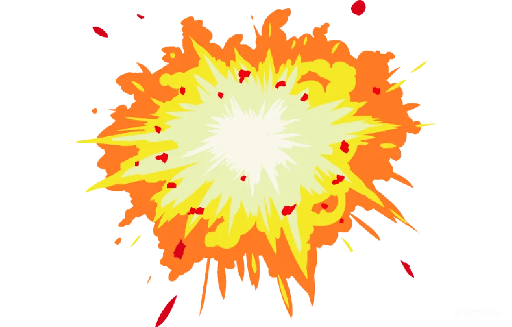 元素素材 卡通风格爆炸特效