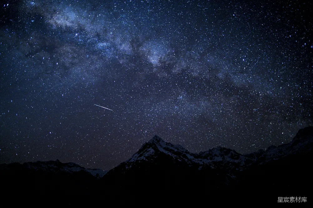高清摄影 夜晚山峰的轮廓图象