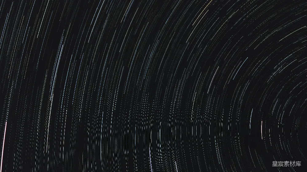 高清摄影 夜空中的星轨可见