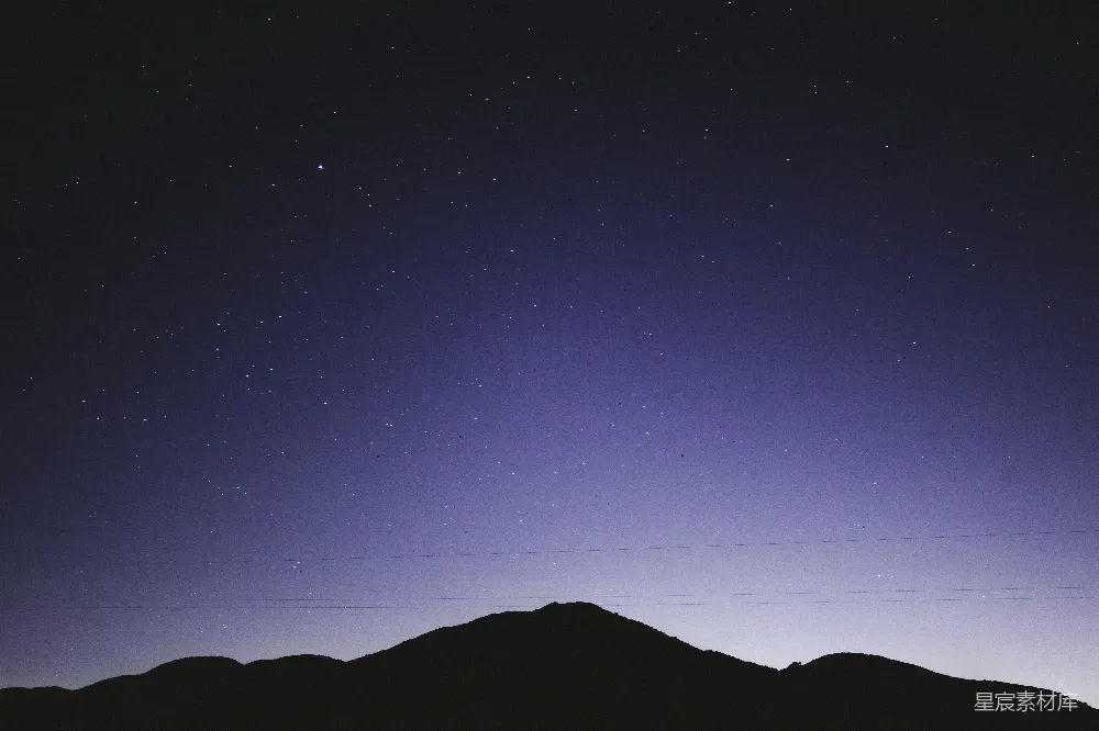 高清摄影 夜间山区风景照片