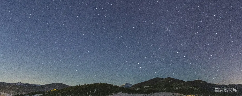 高清摄影 绿山和星辰