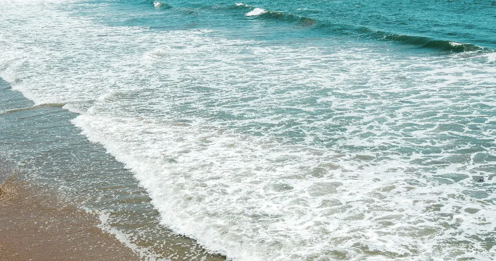 高清摄影 海浪在白天撞击海岸