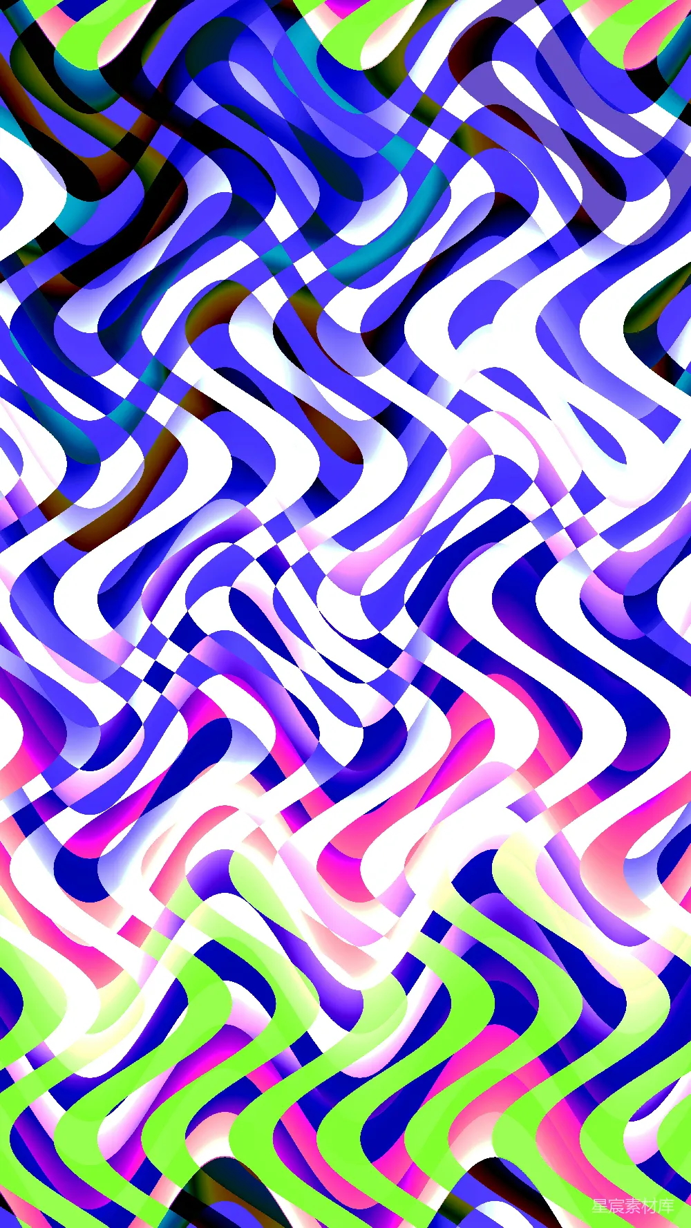 高清摄影 抽象波纹图案，鲜艳的颜色