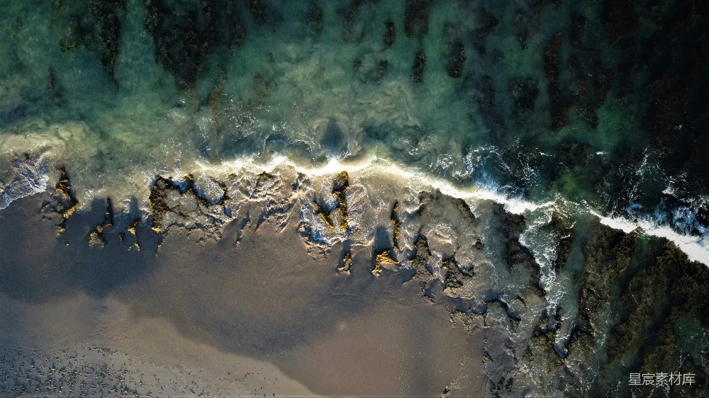 高清摄影 海滩和海洋的空中视角