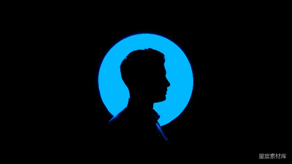 高清摄影 男人轮廓插图