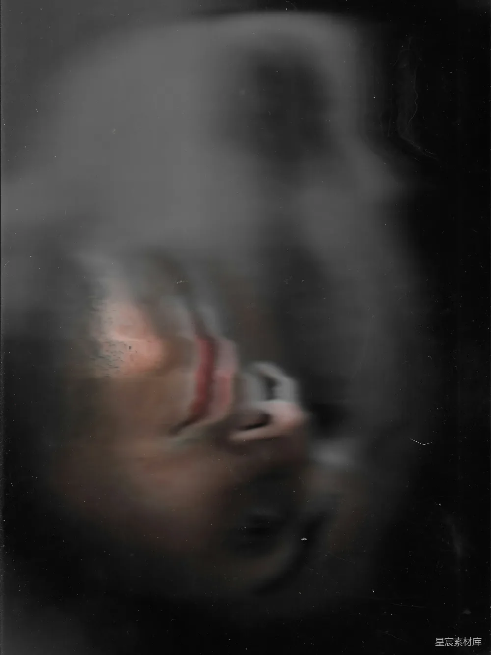 高清摄影 一个女人脸的模糊照片