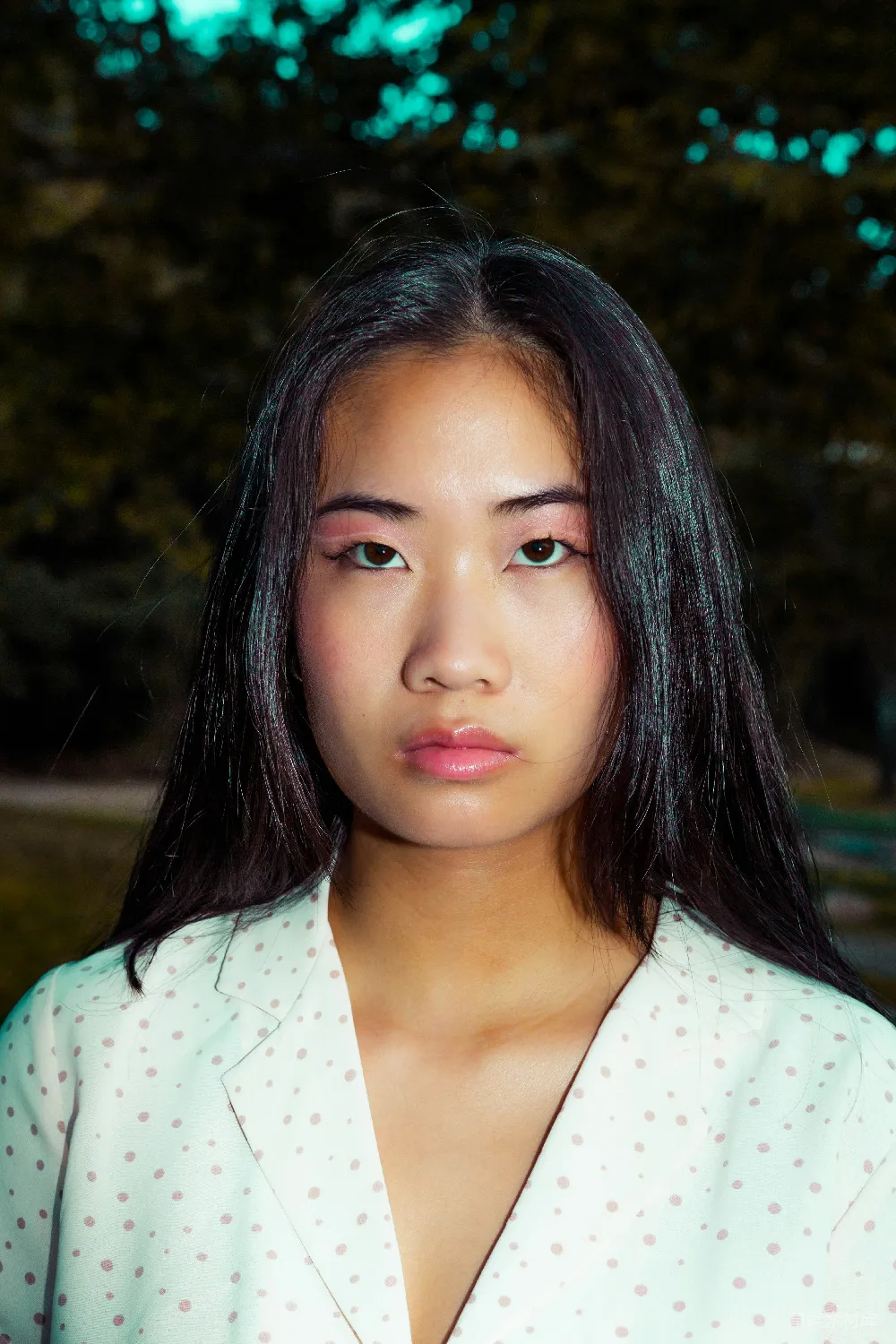 高清摄影 实验性 人物 白黑条纹衫的女孩