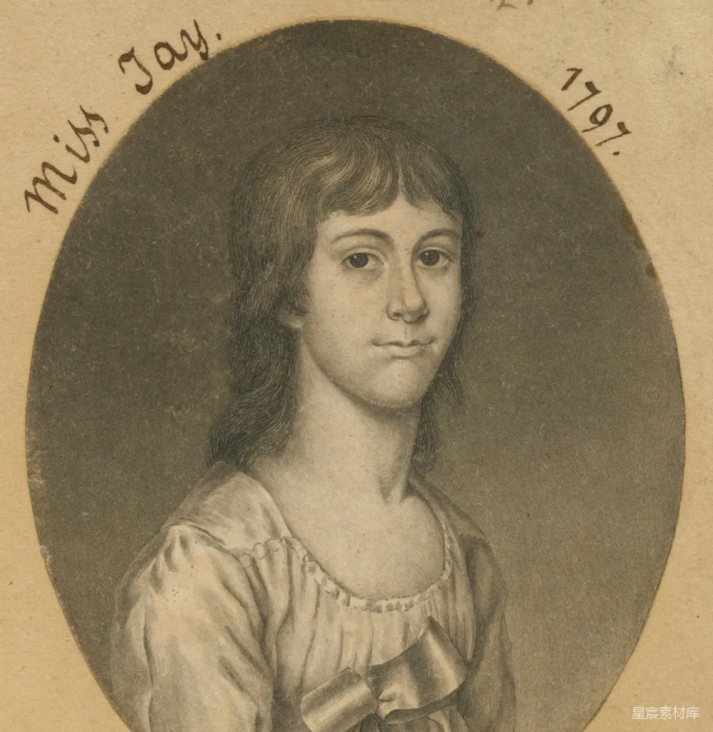 高清摄影 1797年杰西小姐的肖像。