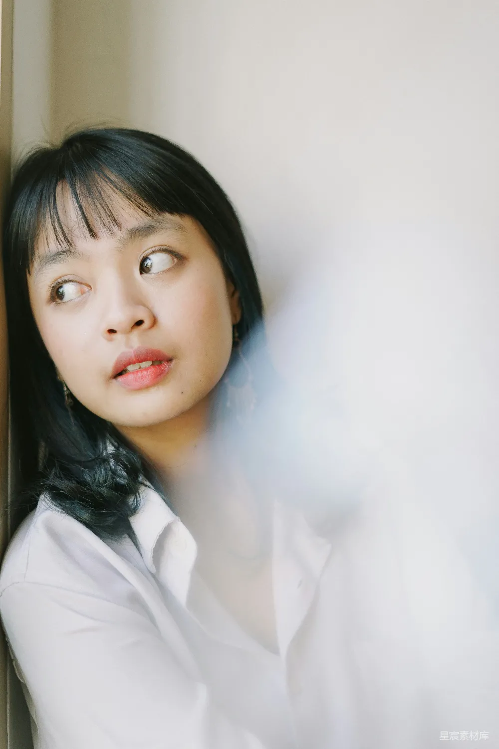 高清摄影  白衬衫女人
