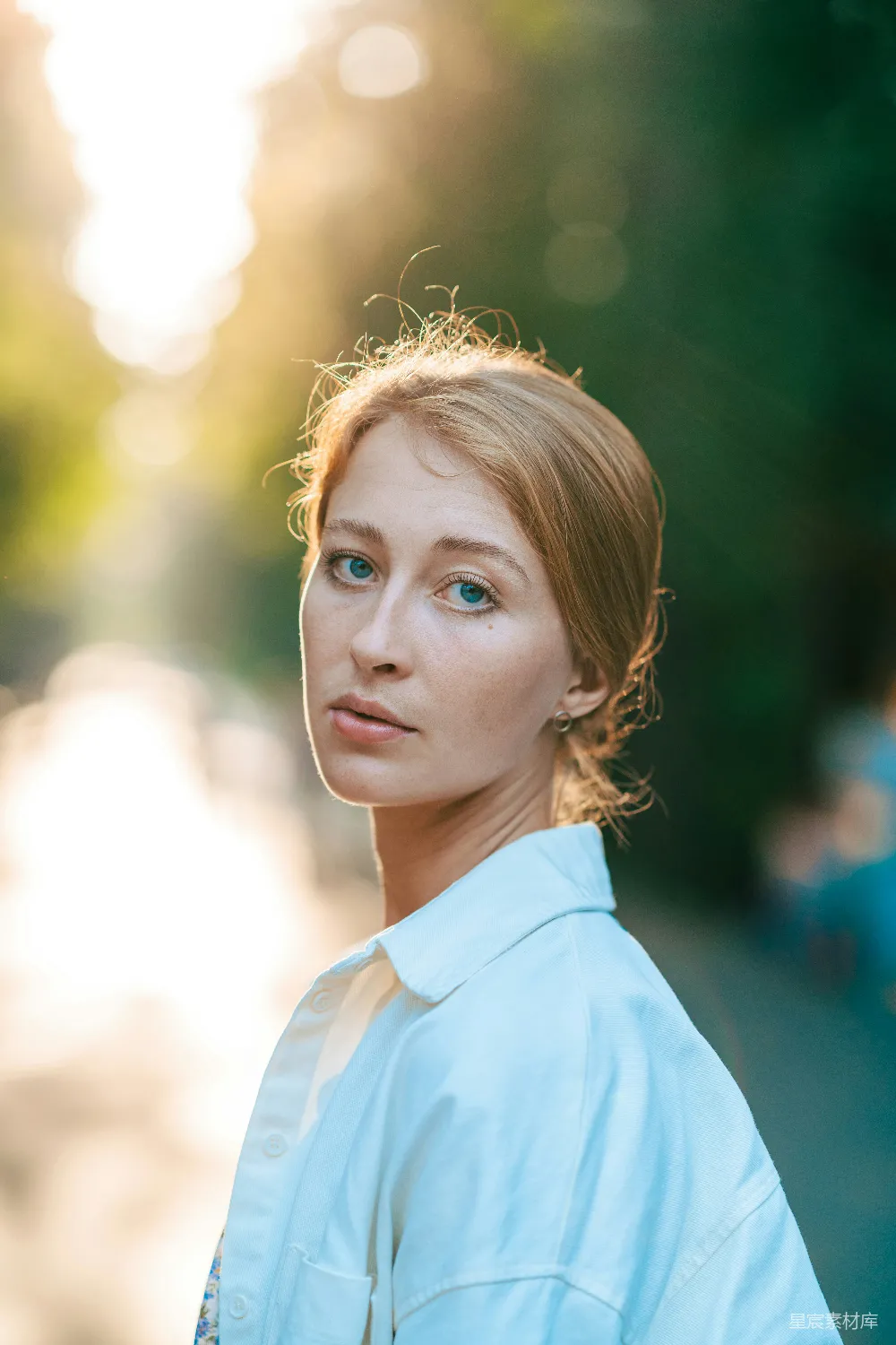 高清摄影 一个 blonde头发的女子