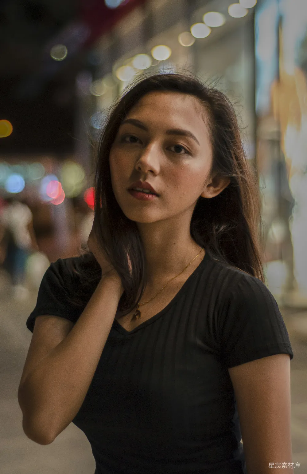 高清摄影 黑色抹胸女上衣