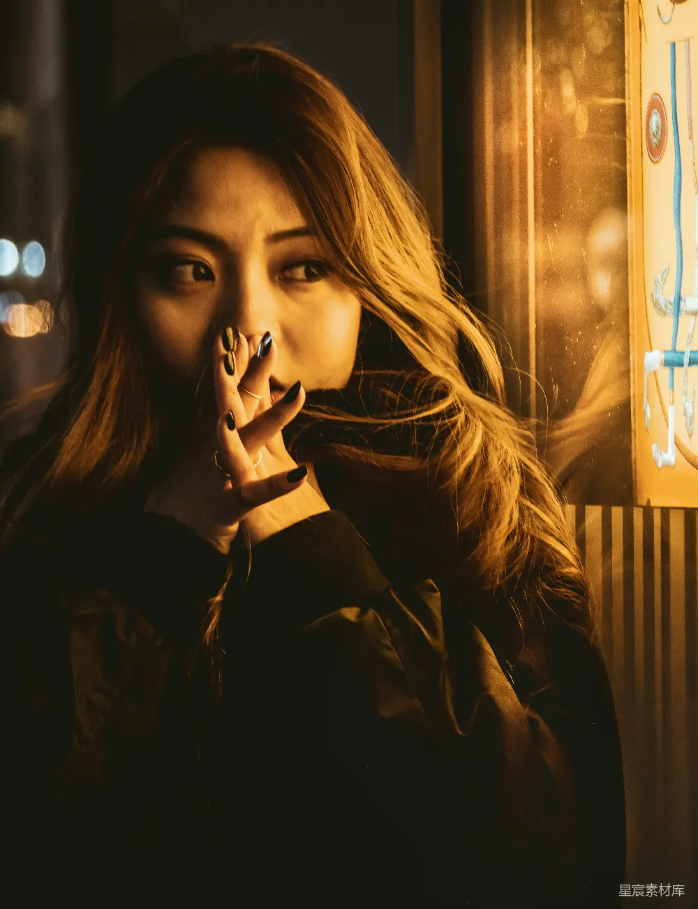 高清摄影 黑色长袖女式衬衫
