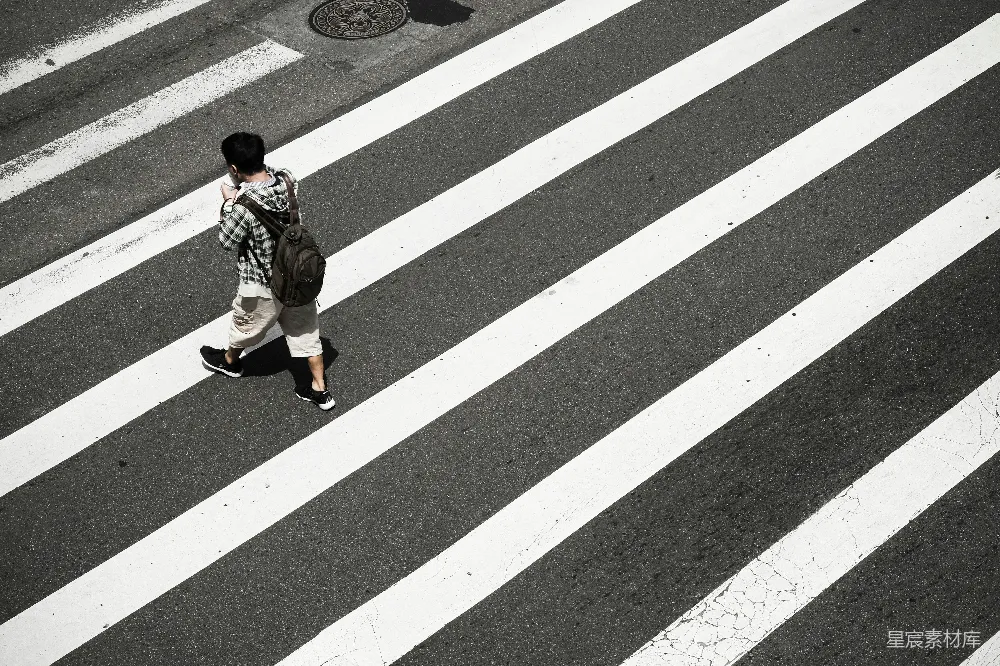 高清摄影  行人过街的人行道
