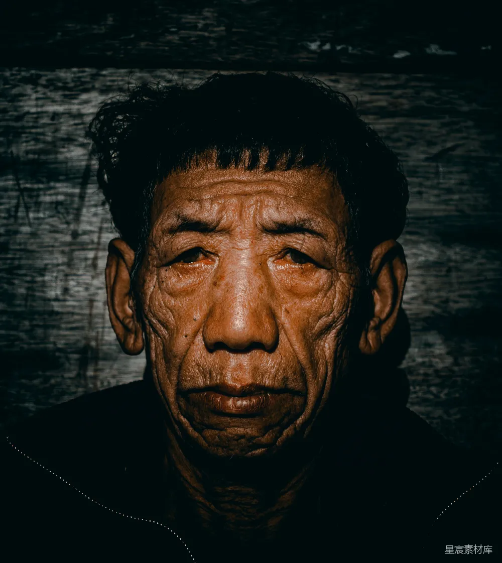 高清摄影 人物 满脸皱纹的老人